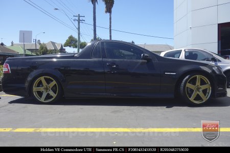 20x8.5 20x10 Simmons FR-CS Gold on HOLDEN COMMODORE VE