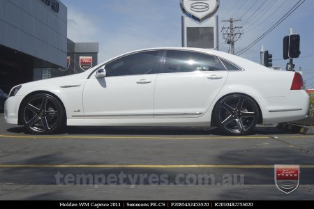 20x8.5 20x10 Simmons FR-CS Satin Black on HOLDEN CAPRICE