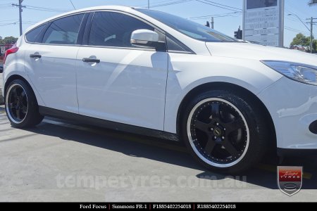 18x8.5 18x9.5 Simmons FR-1 Gloss Black on FORD FOCUS