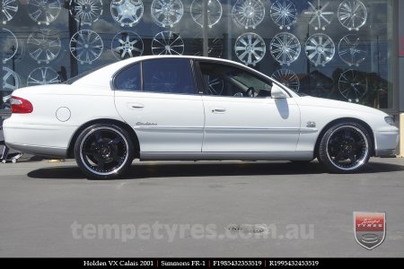 19x8.5 19x9.5 Simmons FR-1 Gloss Black on HOLDEN COMMODORE