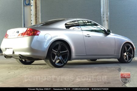 20x8.5 20x10 Simmons FR-CS Satin Black on NISSAN SKYLINE