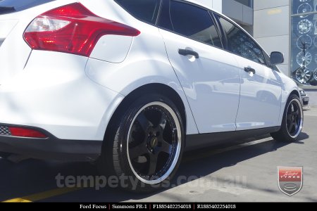 18x8.5 18x9.5 Simmons FR-1 Gloss Black on FORD FOCUS