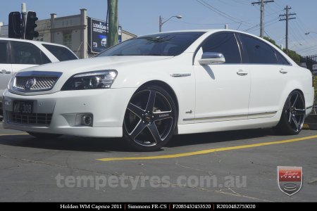 20x8.5 20x10 Simmons FR-CS Satin Black on HOLDEN CAPRICE