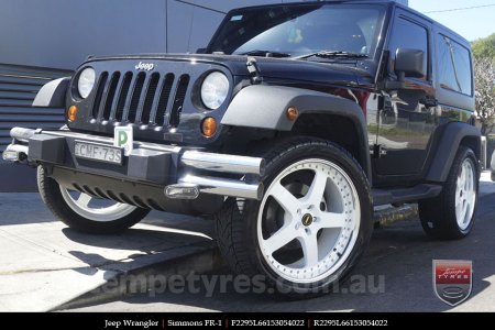 22x8.5 22x9.5 Simmons FR-1 White on JEEP WRANGLER