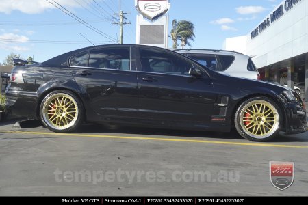 20x8.5 20x9.5 Simmons OM-1 Gold on HOLDEN COMMODORE VE