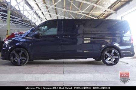 20x8.5 20x10 Simmons FR-C Black Tint NCT on MERCEDES VITO