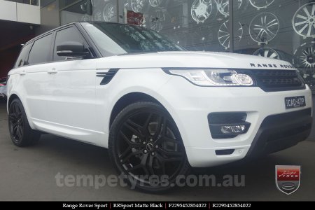 22x9.5 RRSPORT Matte Black on RANGE ROVER SPORT