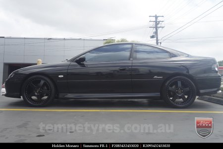 20x8.5 20x9.5 Simmons FR-1 Satin Black on HOLDEN MONARO 