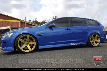 20x8.5 20x10 Simmons FR-CS Gold on HOLDEN COMMODORE VE