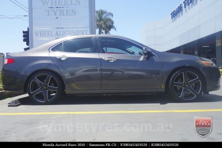 20x8.5 20x10 Simmons FR-CS Satin Black on HONDA ACCORD