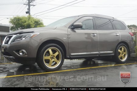 20x8.5 20x9.5 Simmons FR-1 Gold on NISSAN PATHFINDER