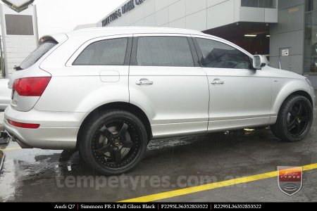 22x8.5 22x9.5 Simmons FR-1 Full Gloss Black on AUDI Q7