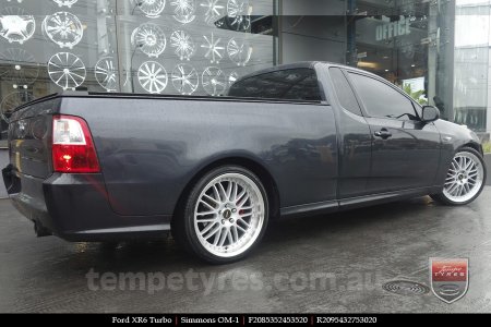 20x8.5 20x9.5 Simmons OM-1 Silver on FORD FALCON