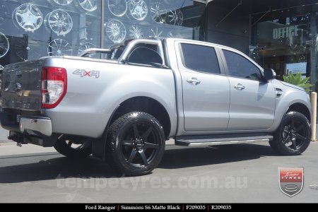 20x9.0 Simmons S6 Matte Black on FORD RANGER