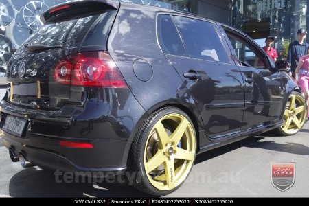 20x8.5 20x10 Simmons FR-C Full Gold on VW GOLF