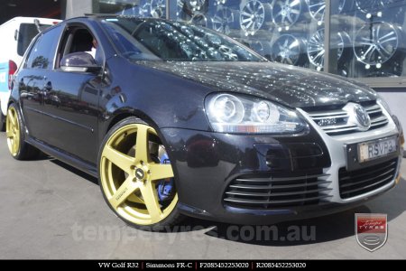 20x8.5 20x10 Simmons FR-C Full Gold on VW GOLF