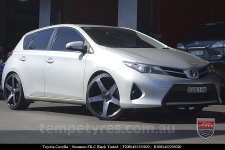 20x8.5 20x10 Simmons FR-C Black Tint NCT on TOYOTA COROLLA