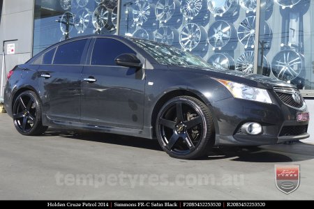 20x8.5 20x10 Simmons FR-C Full Satin Black on HOLDEN CRUZE