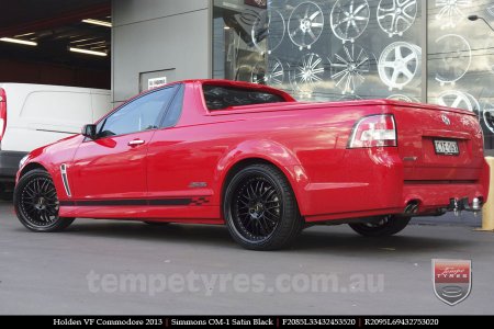 20x8.5 20x9.5 Simmons OM-1 Satin Black on HOLDEN COMMODORE VF