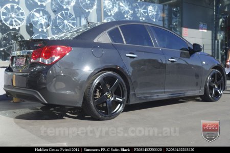 20x8.5 20x10 Simmons FR-C Full Satin Black on HOLDEN CRUZE