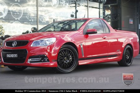 20x8.5 20x9.5 Simmons OM-1 Satin Black on HOLDEN COMMODORE VF