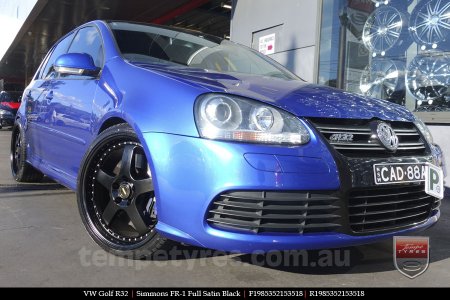 19x8.5 19x9.5 Simmons FR-1 Satin Black on VW GOLF