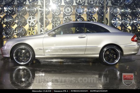 19x8.5 19x9.5 Simmons FR-1 Gloss Black on MERCEDES CLK-Class