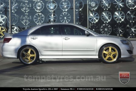 20x8.5 20x9.5 Simmons FR-1 Gold on TOYOTA AURION