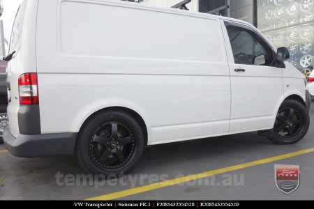 20x8.5 20x9.5 Simmons FR-1 Satin Black on VW TRANSPORTER