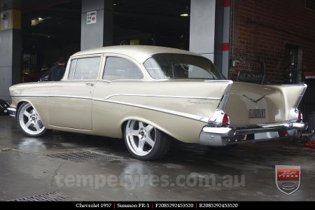 20x8.5 20x9.5 Simmons FR-1 Silver on CHEVROLET 1957