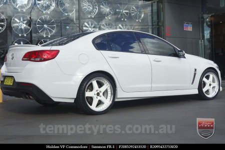 20x8.5 20x9.5 Simmons FR-1 White on HOLDEN COMMODORE VF