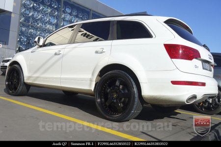 22x8.5 22x9.5 Simmons FR-1 Full Gloss Black on AUDI Q7