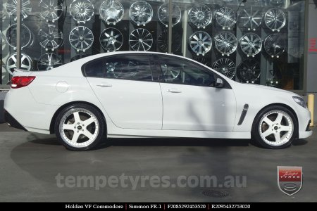 20x8.5 20x9.5 Simmons FR-1 White on HOLDEN COMMODORE VF