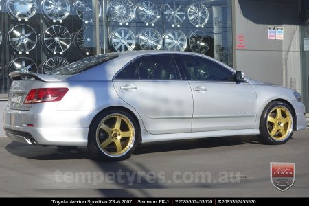 20x8.5 20x9.5 Simmons FR-1 Gold on TOYOTA AURION