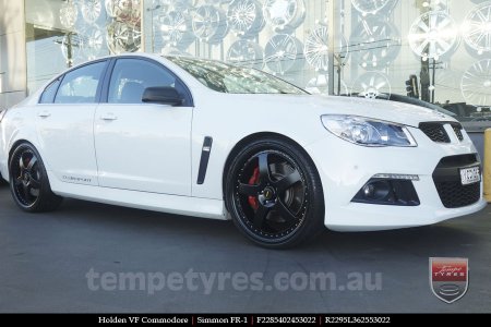 22x8.5 22x9.5 Simmons FR-1 Full Satin Black on HOLDEN COMMODORE VF