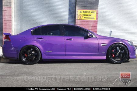 20x8.5 20x9.5 Simmons FR-1 Satin Black on HOLDEN COMMODORE VE