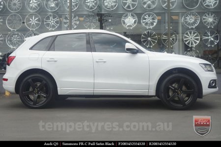 20x8.5 20x10 Simmons FR-C Full Satin Black on AUDI Q5