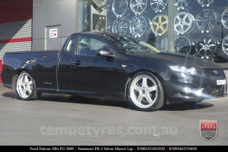 20x8.5 20x9.5 Simmons FR-1 Silver on FORD FALCON