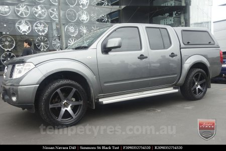 20x9.0 Simmons S6 Black Tint on NISSAN NAVARA D40