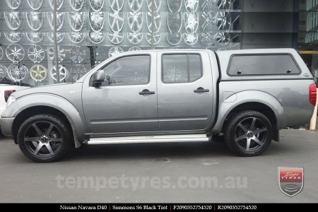 20x9.0 Simmons S6 Black Tint on NISSAN NAVARA D40