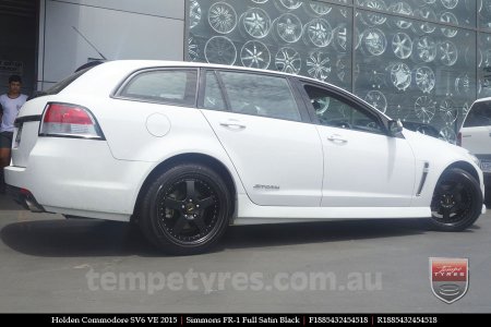 18x8.5 18x9.5 Simmons FR-1 Satin Black on HOLDEN COMMODORE 