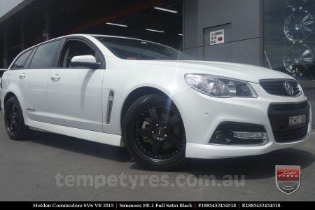 18x8.5 18x9.5 Simmons FR-1 Satin Black on HOLDEN COMMODORE 