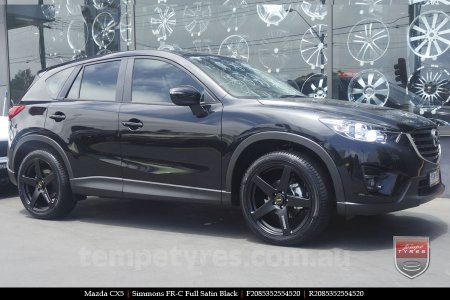 20x8.5 20x10 Simmons FR-C Full Satin Black on MAZDA CX5