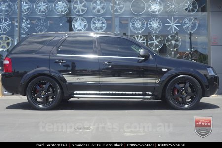 20x8.5 20x9.5 Simmons FR-1 Satin Black on FORD TERRITORY