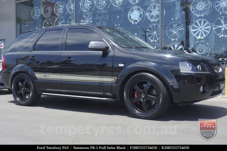 20x8.5 20x9.5 Simmons FR-1 Satin Black on FORD TERRITORY