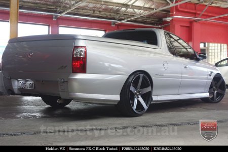 20x8.5 20x10 Simmons FR-C Black Tint NCT on HOLDEN COMMODORE VZ 