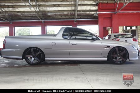 20x8.5 20x10 Simmons FR-C Black Tint NCT on HOLDEN COMMODORE VZ 