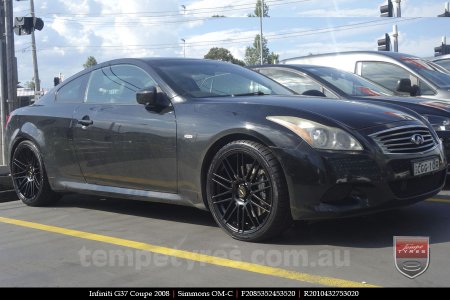 20x8.5 20x10 Simmons OM-C FB on INFINITI G37 COUPE