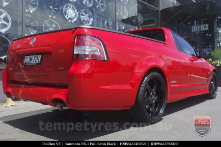 20x8.5 20x9.5 Simmons FR-1 Satin Black on HOLDEN COMMODORE VF