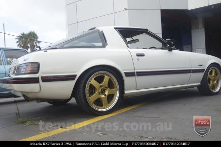 17x7.0 17x8.5 Simmons FR-1 Gold on MAZDA RX7